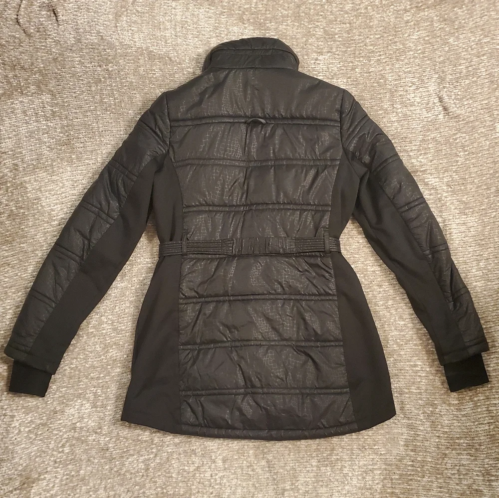 Michael Kors Mixed Media Black Puffer Coat - Picture 4 of 11